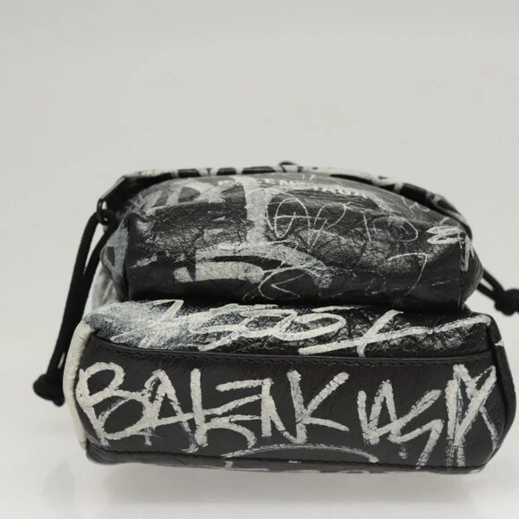 BALENCIAGA Graffiti Explorer Mini Shoulder Bag Bag Black - Picture 7 of 16